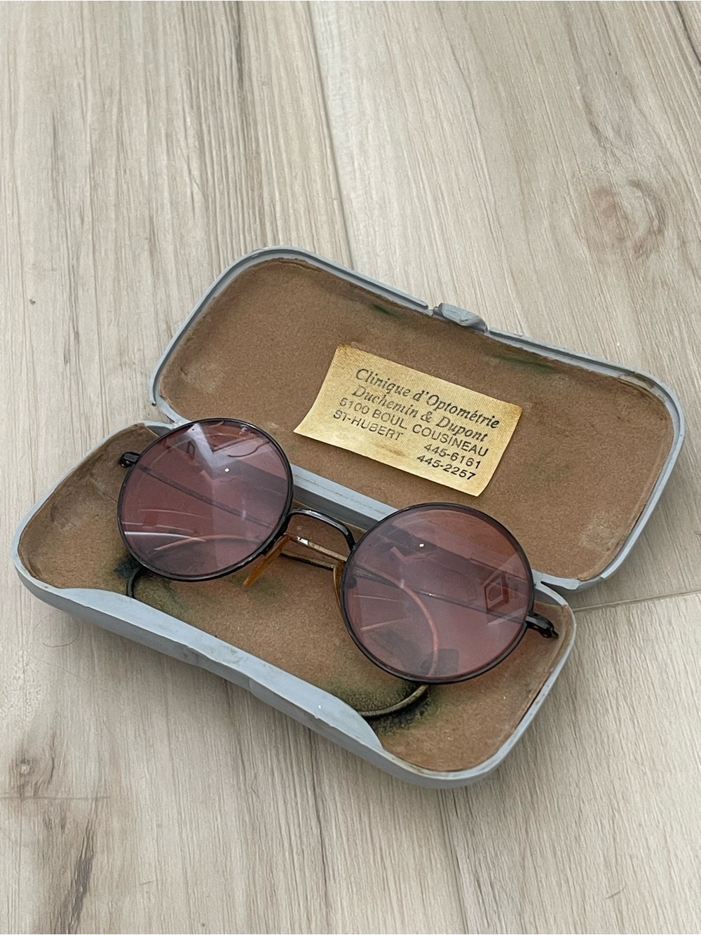 Vintage round Sunglasses with vision in Lenses
